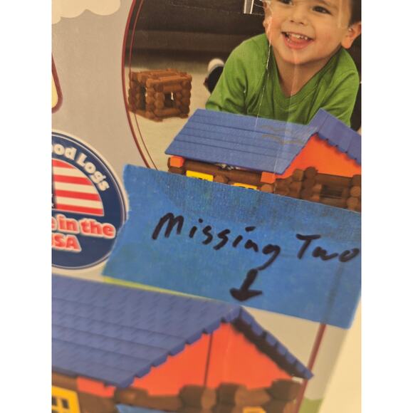 Lincoln Logs Creek Log Cabin Set 137 Pieces by K’NEX – Missing 6 Pieces - Picture 3 of 7